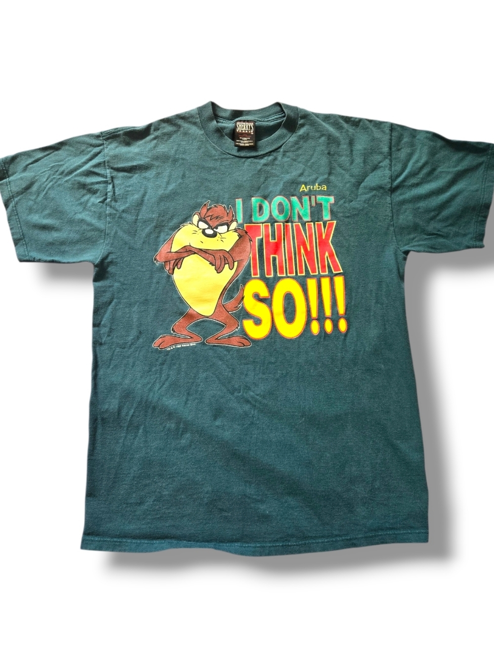 1996 Sherry's Label - TAZ TASMANIAN DEVIL"I DON'T THINK SO" (LG) T-Shirt